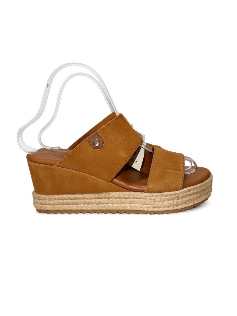 Joie Tan Camel Suede Espadrille Wedge Sandals Platform Slides Size 7.5 NEW - Picture 2 of 8
